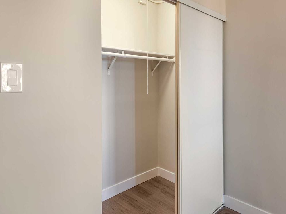 Limited availability: newly renovated Finish Package II apartment homes feature updated closets