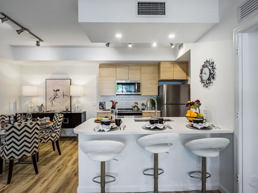 West Phase Kitchen and dining area with hard surface flooring