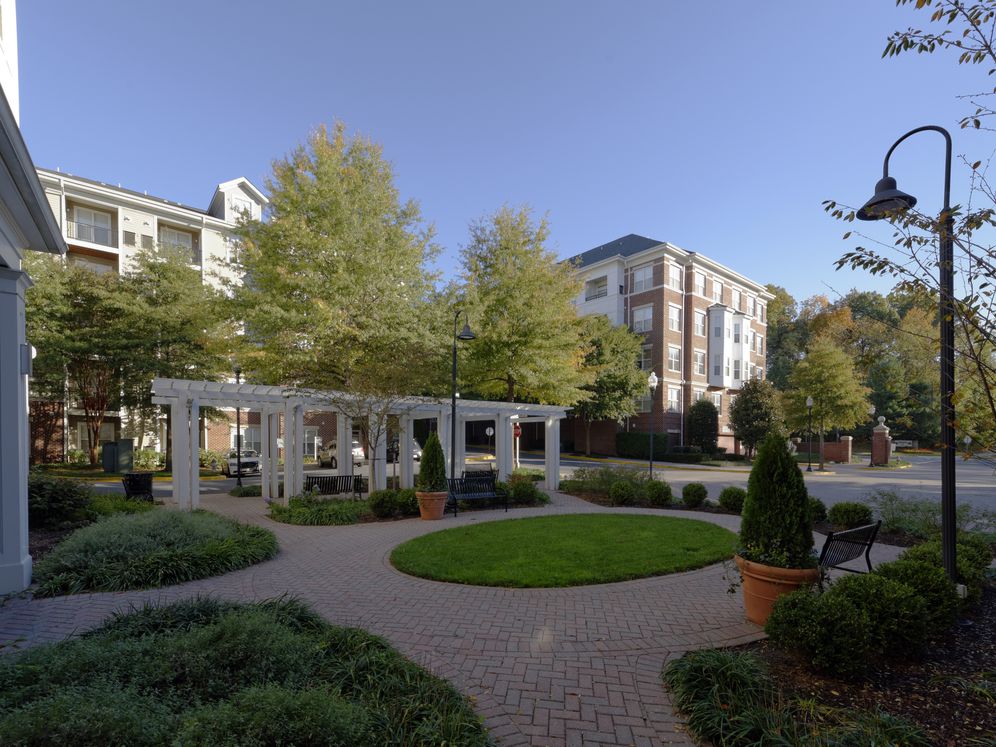 Landscaped courtyard