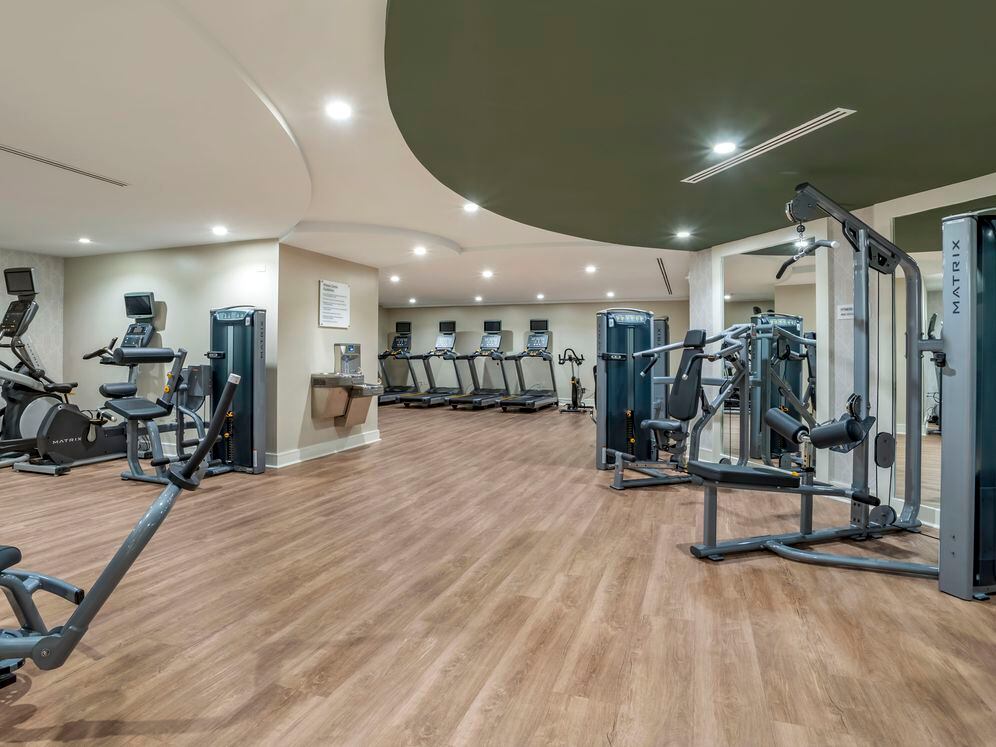 Fitness center with cardio and strength equipment