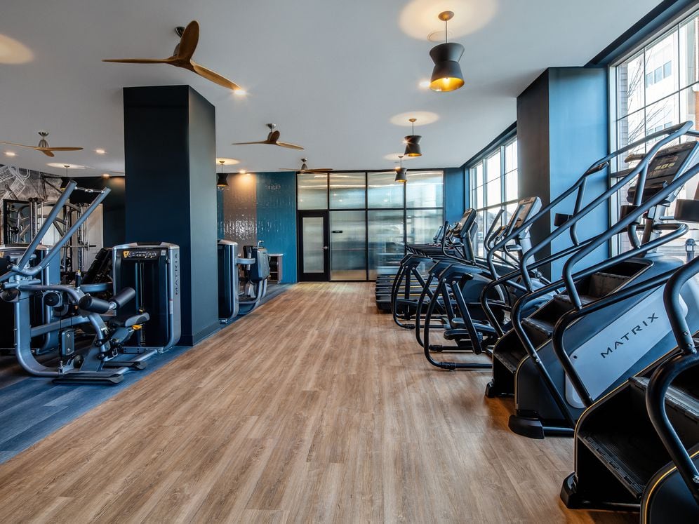 State-of-the-art fitness center featuring professional grade cardio and strength equipment