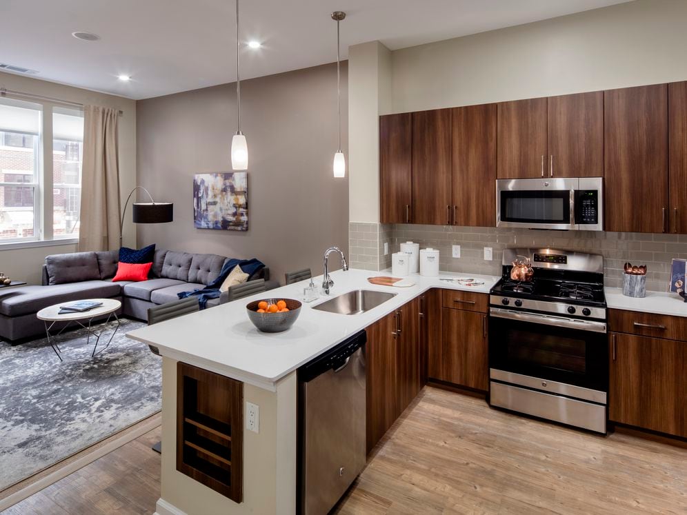 Kitchen and living area