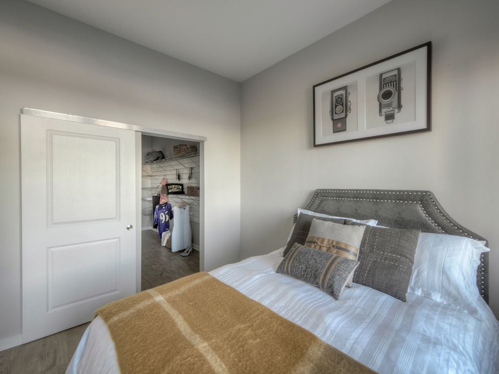 Scheme 1 - Modern Bedroom with Sliding Barn Door