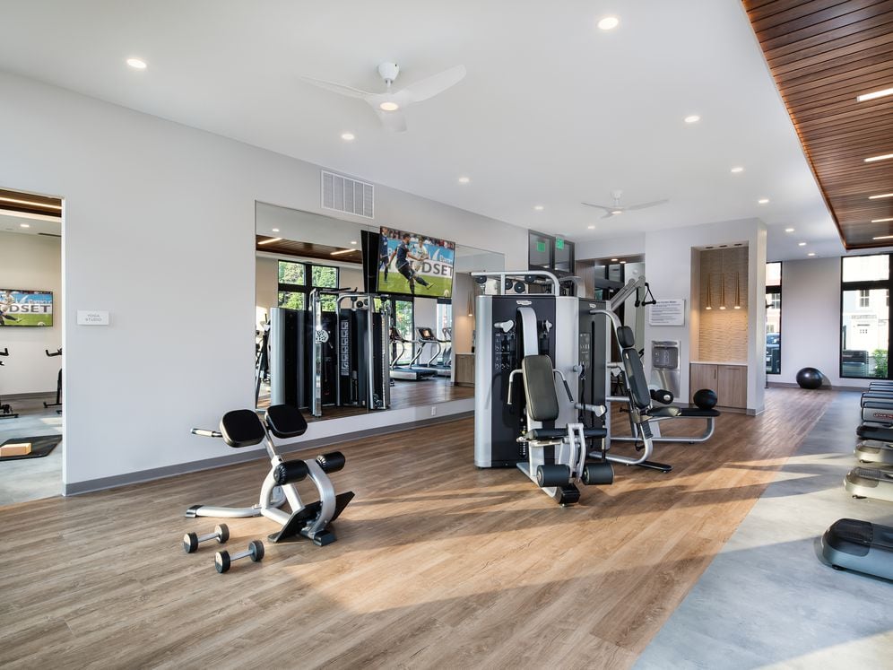 Fitness center with cardio and strength equipment