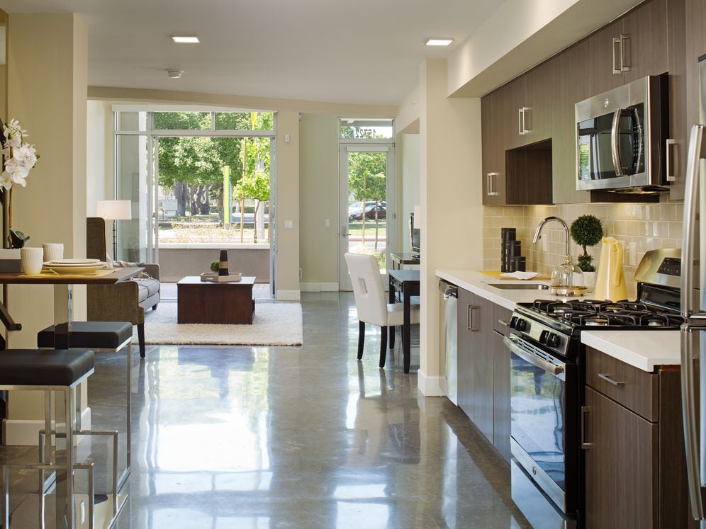Live Work Loft Apartment Kitchen Dining and Living Area