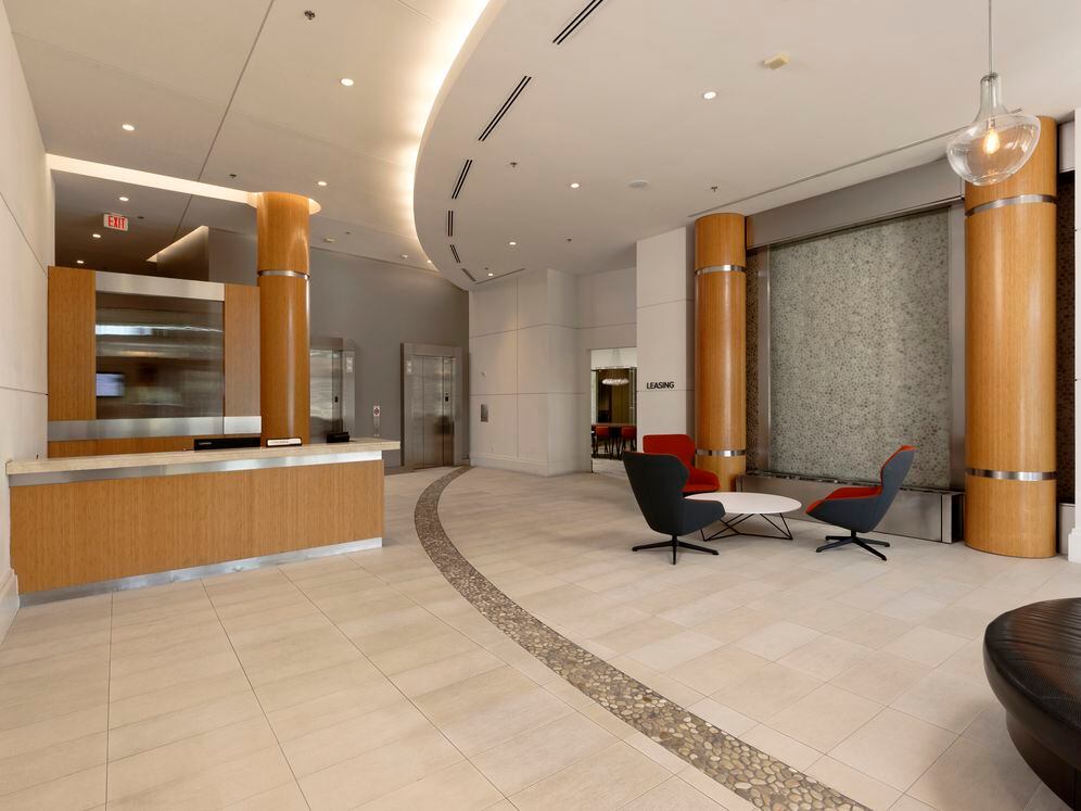 Lobby with concierge desk