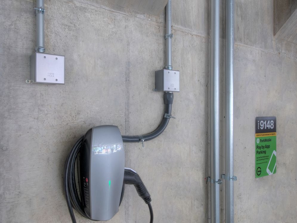 Tesla-powered EV plug-ins to charge your EV vehicle on each level of our garage