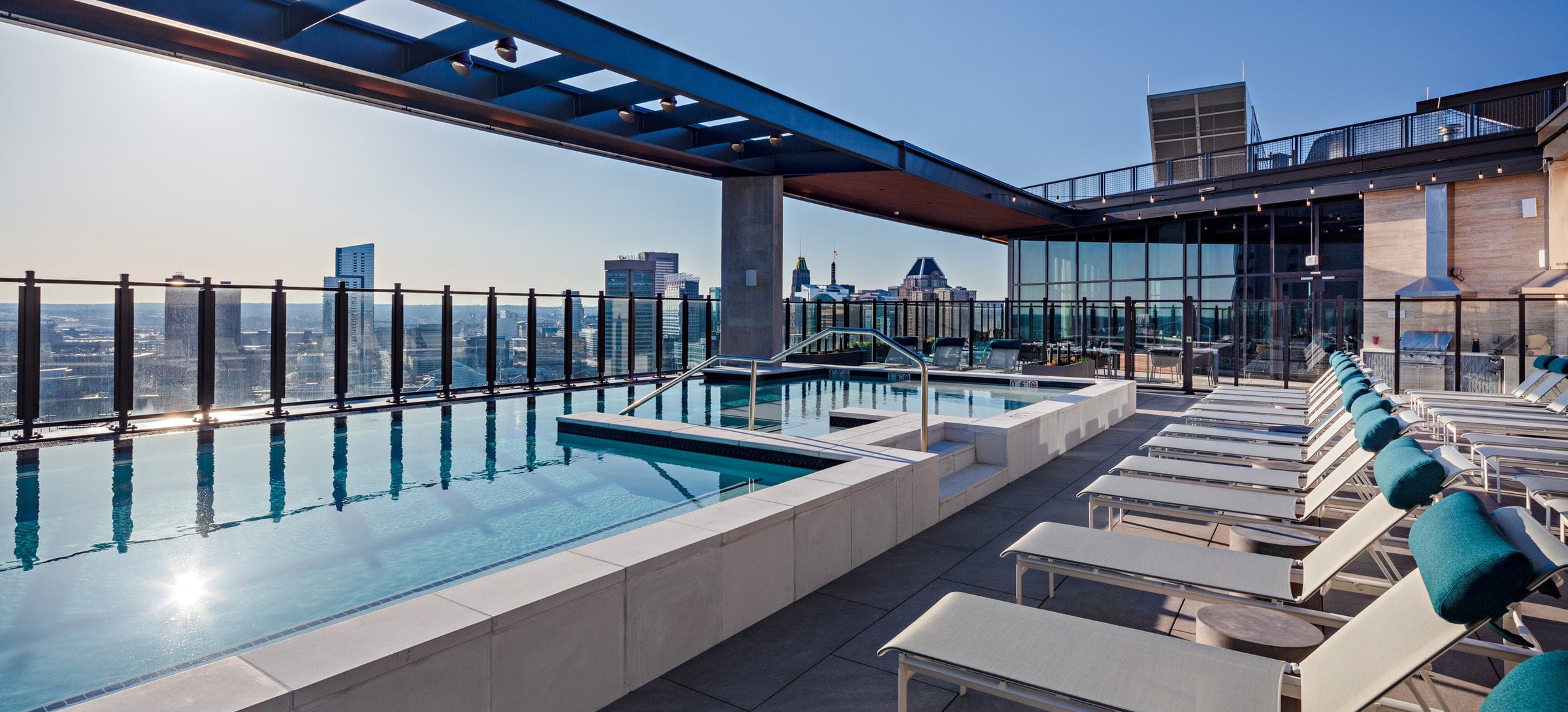 24th Floor rooftop pool and sundeck