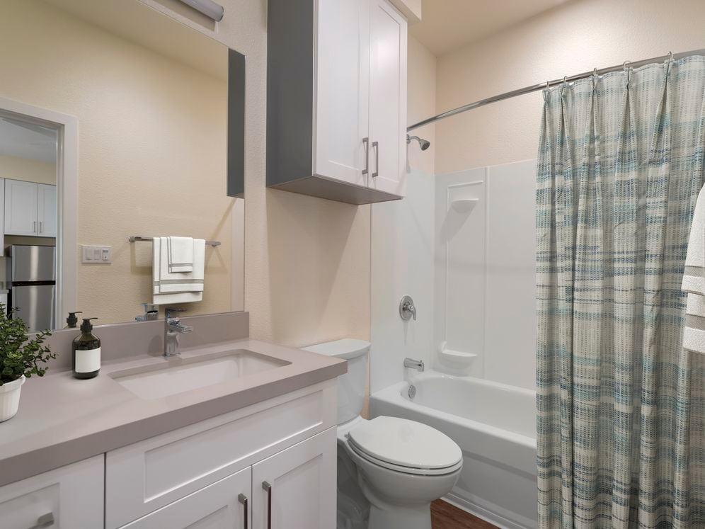 Studio apartment home bath