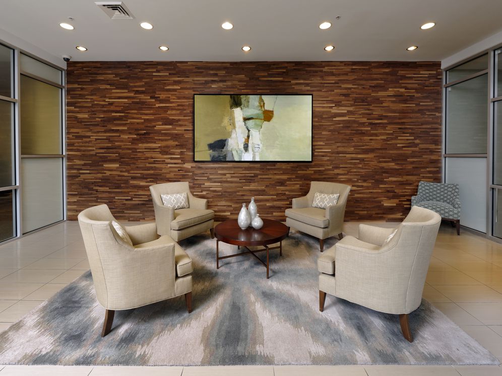 Leasing office with lounge seating