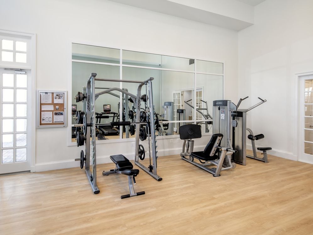 Fitness center with strength equipment