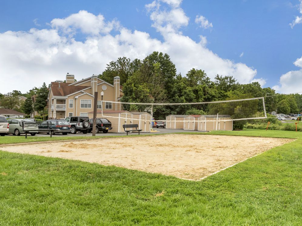 Sand volleyball court