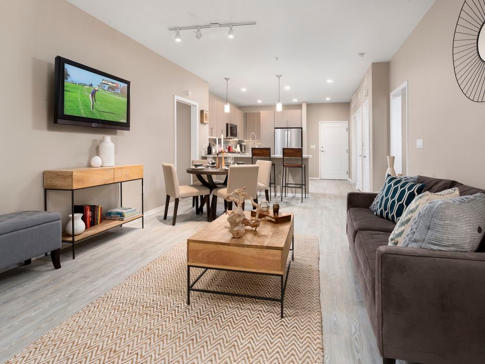 Design Scheme II apartment with hard surface plank flooring throughout