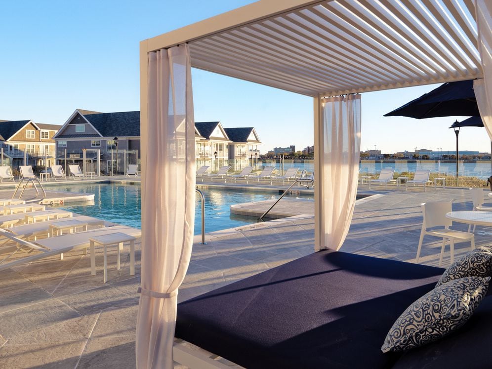 Swimming pool with cabana
