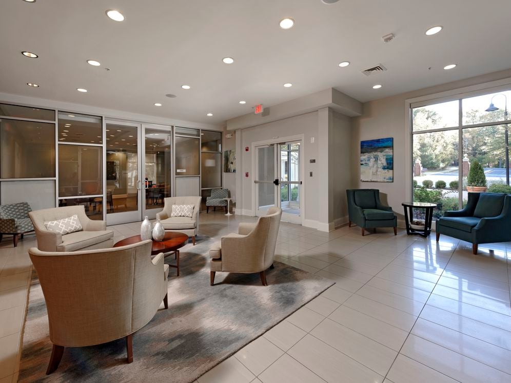 Leasing office with lounge seating