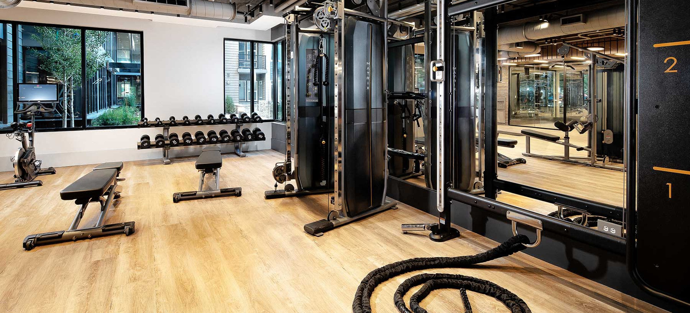 Fitness Center with Weights and Conditioning Equipment