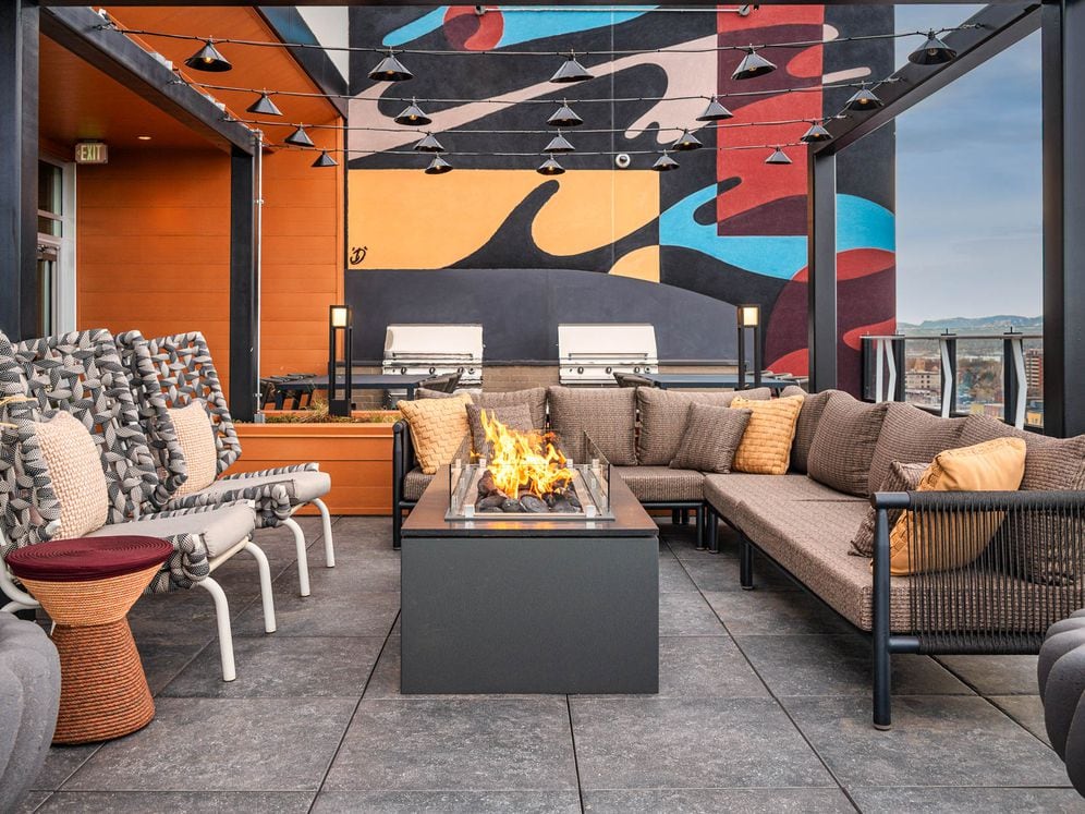 Rooftop Deck with fire pit