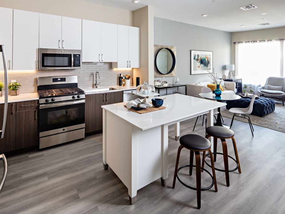 Russell Building Brand New Kitchen-Living