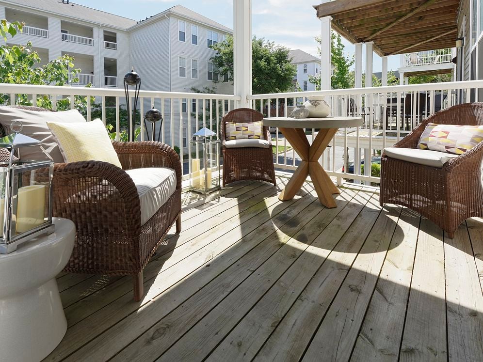 Espresso Finish Package townhome private balcony
