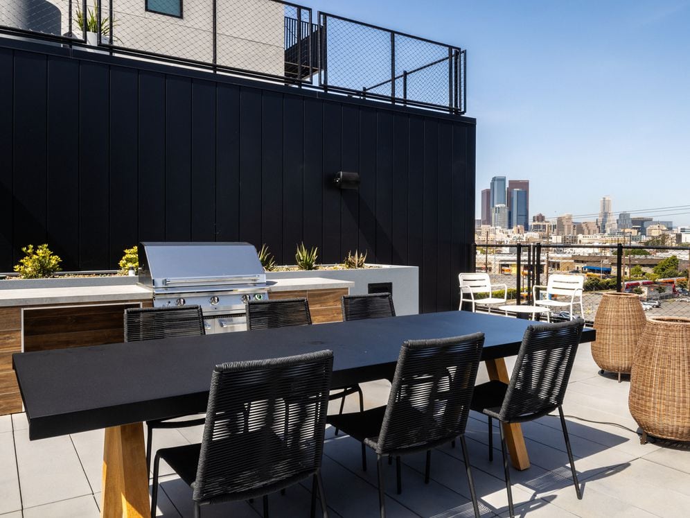 Rooftop terrace with grills